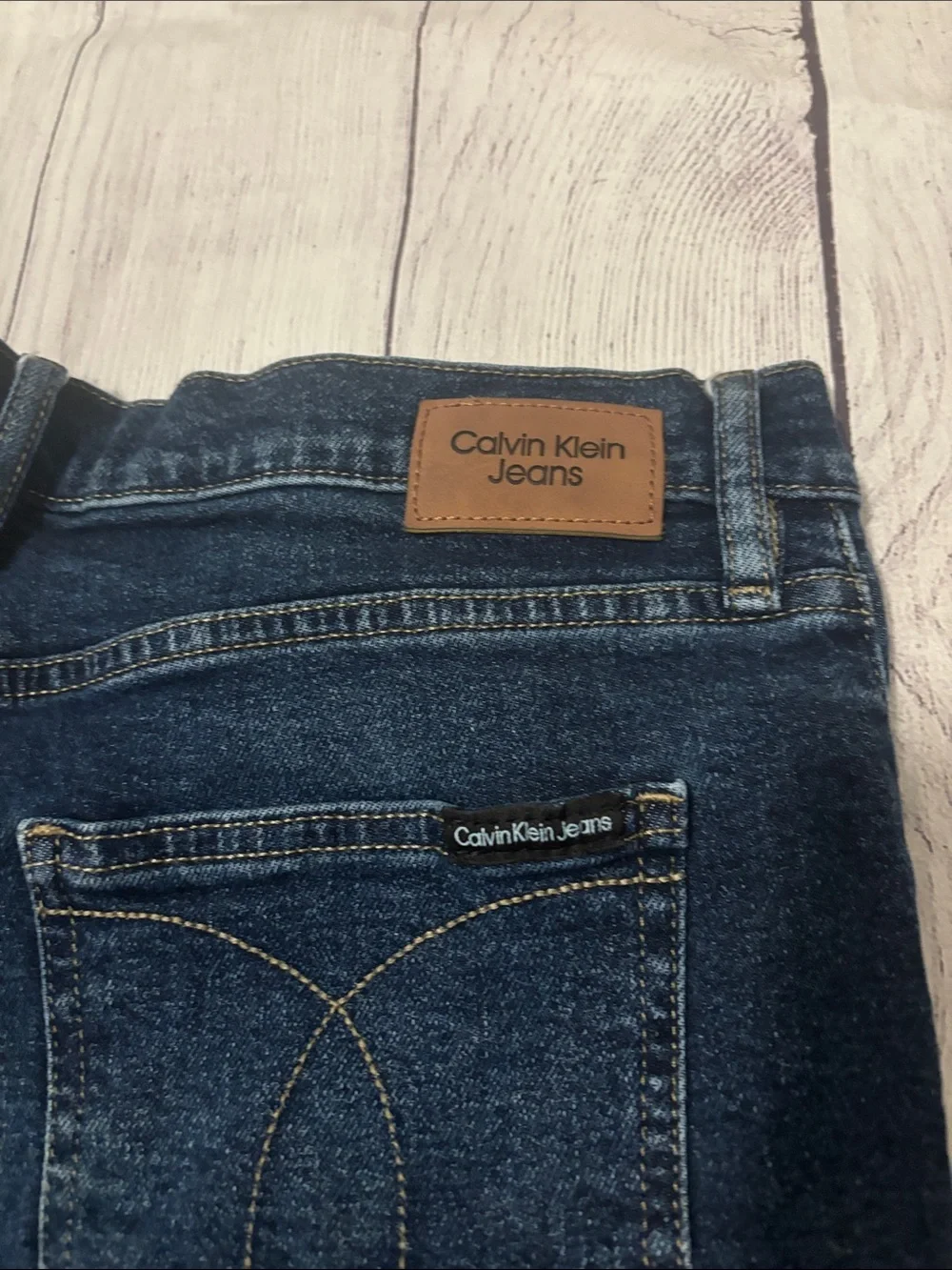 Calvin Klein Navy Blue Denim Shorts